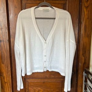 A large lightweight sweater/cropped cardigan from Urban Outfitters.